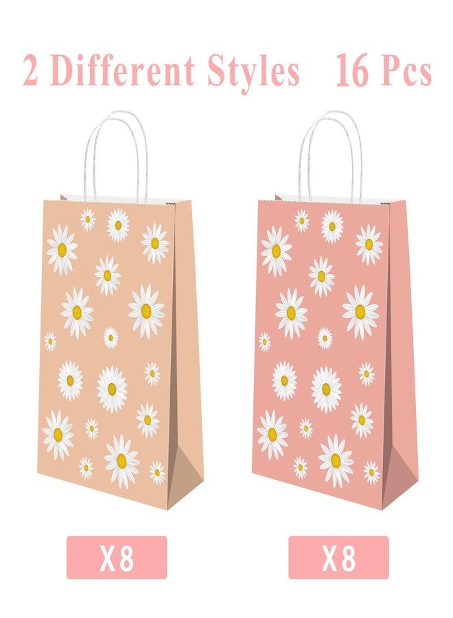 BQK 16Pcs Daisy Gift Bags with Handle Daisy Birthday Party Decorations Daisy Goodie Bags Daisy Party Decorations Daisy Party Favors - Image 5